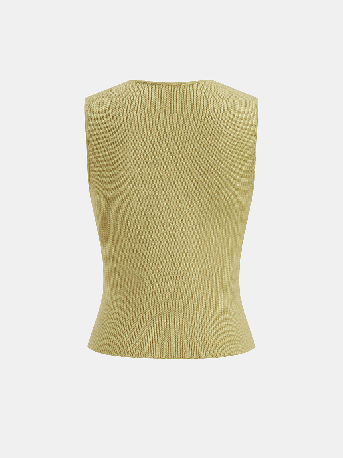 Metal Button Knit Vest & Midi Skirt Set-Chicvia