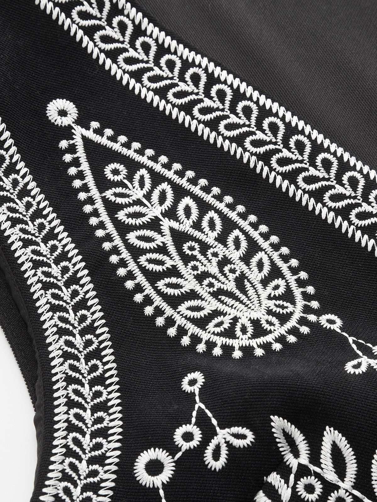 Paisley Embroidery Vest-Chicvia