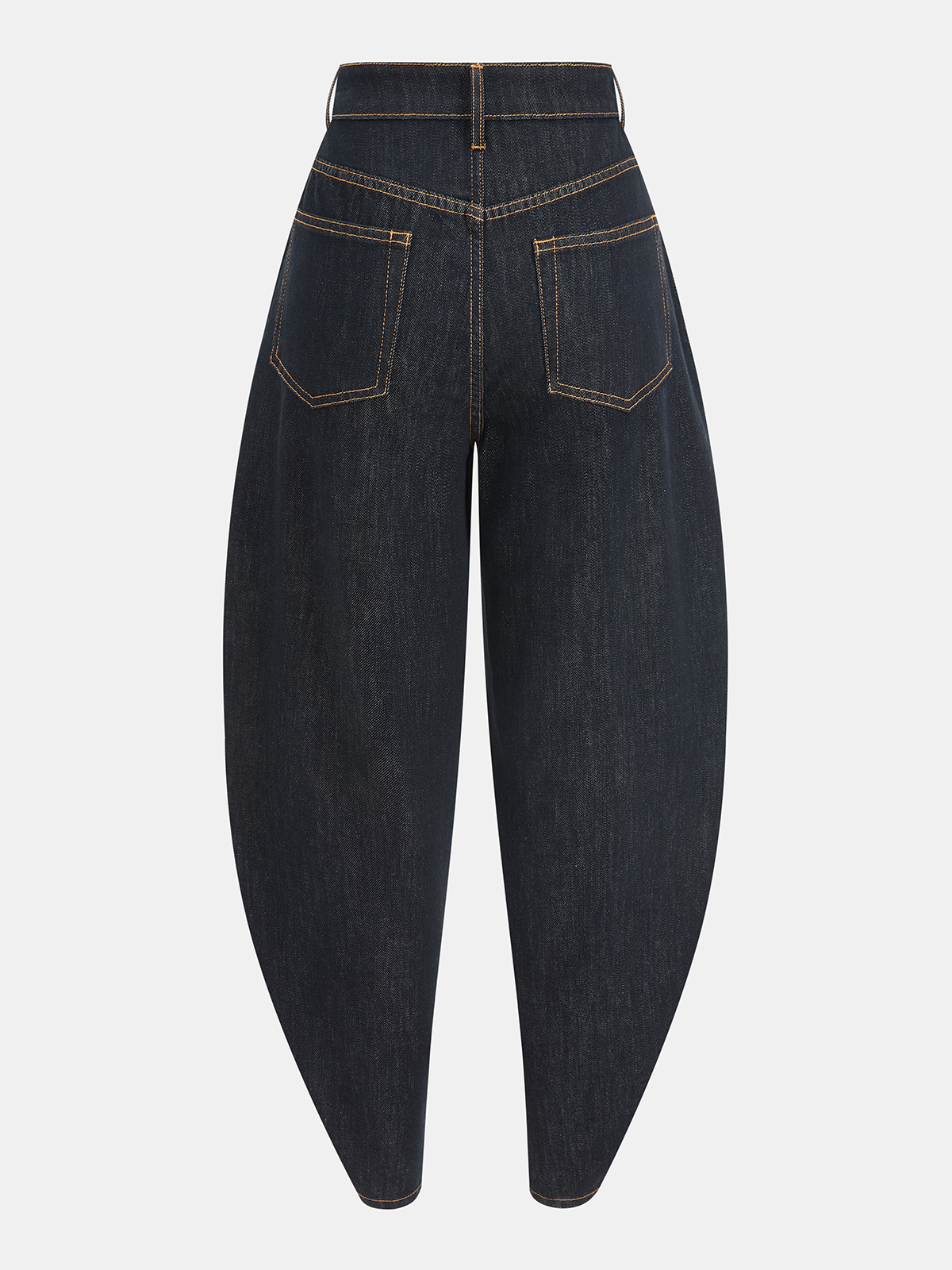 Metal Detail High-Waisted Balloon Jeans-Chicvia