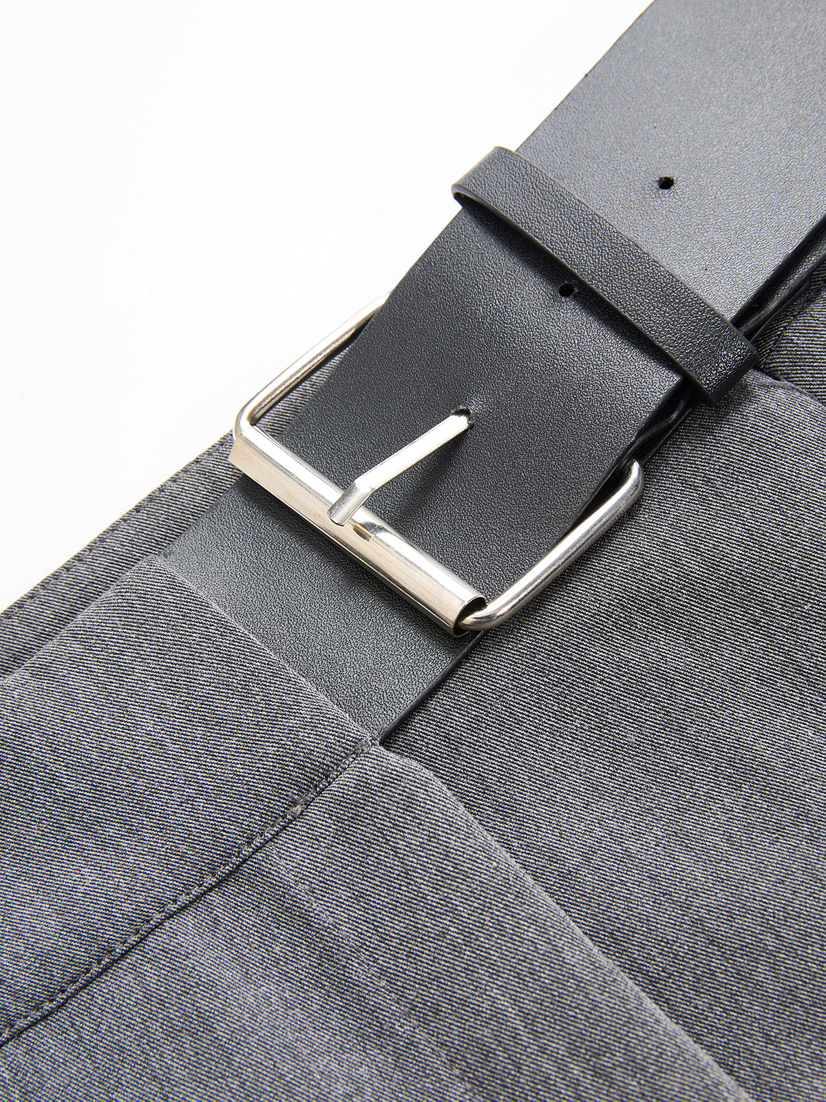 Buckle Detail Pleated Skort-Chicvia