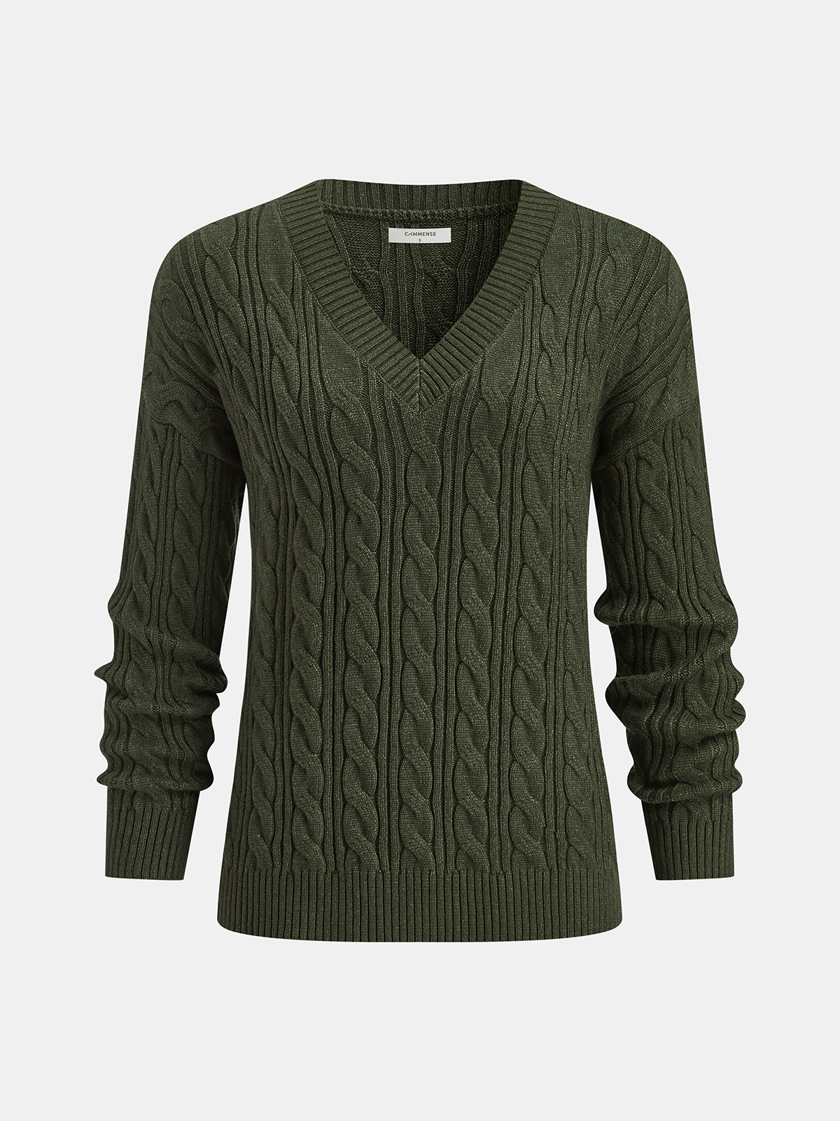 Cable Knit Sweater & Wide-Leg Pant Set-Chicvia