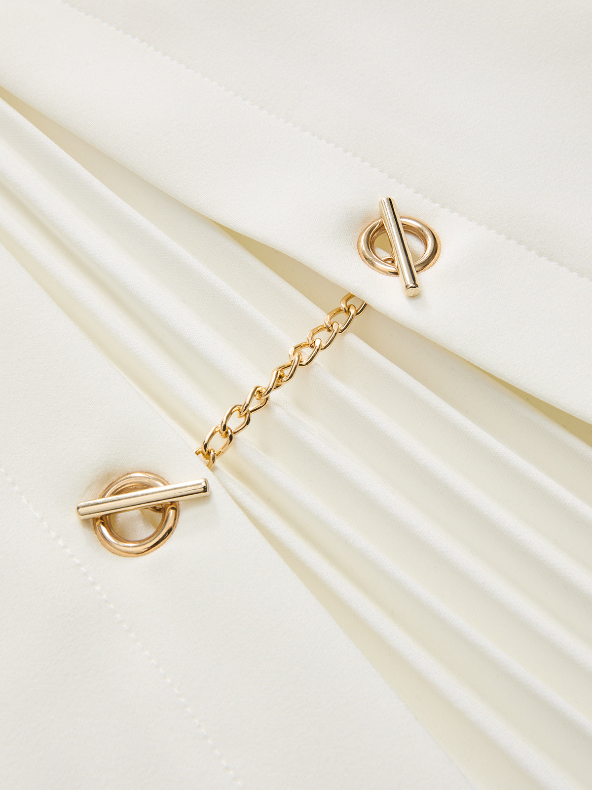 Chain Detail Pleated Sleeveless Mini Dress-Chicvia