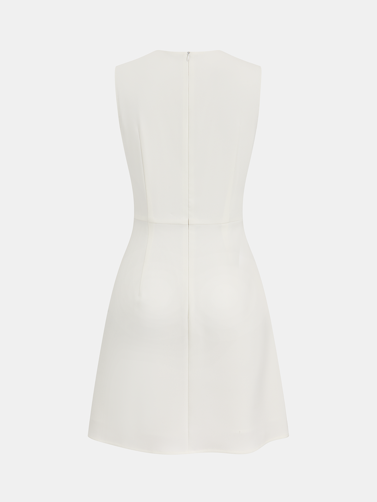 Chain Detail Pleated Sleeveless Mini Dress-Chicvia
