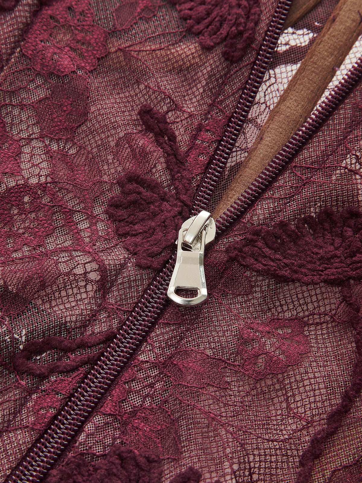 Floral Lace Strapless Corset Top-Chicvia