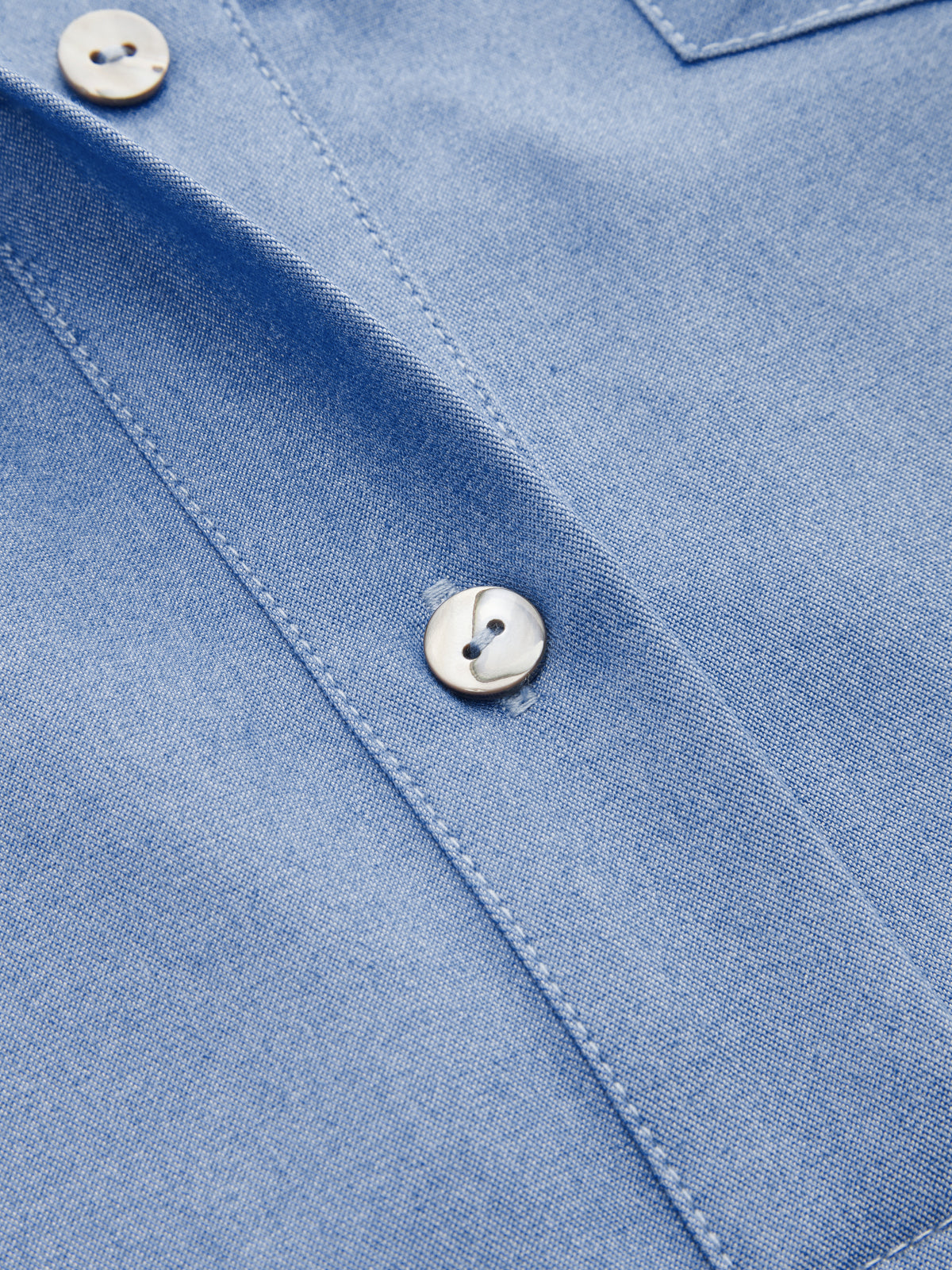 Denim Ruffle Hem Shirt Dress-Chicvia