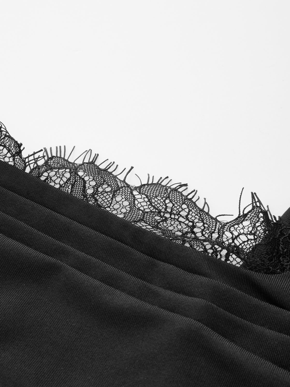 Lace Trim Square-Neck Tank Top-Chicvia