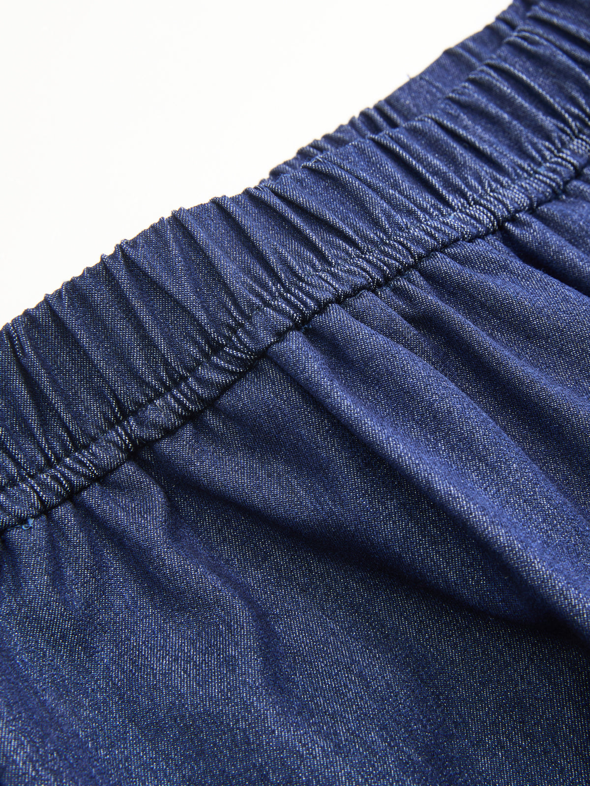 Faux Denim Tie-Waist Vest & Pants Set-Chicvia