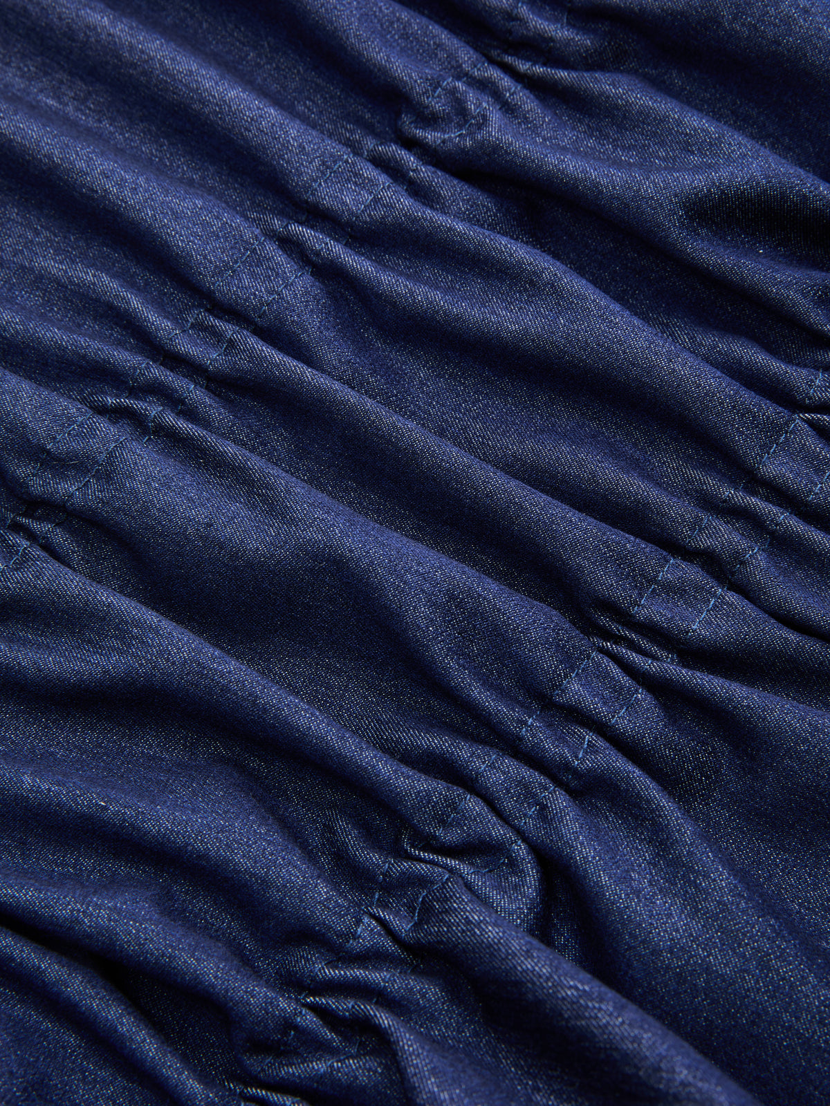 Faux Denim Tie-Waist Vest & Pants Set-Chicvia