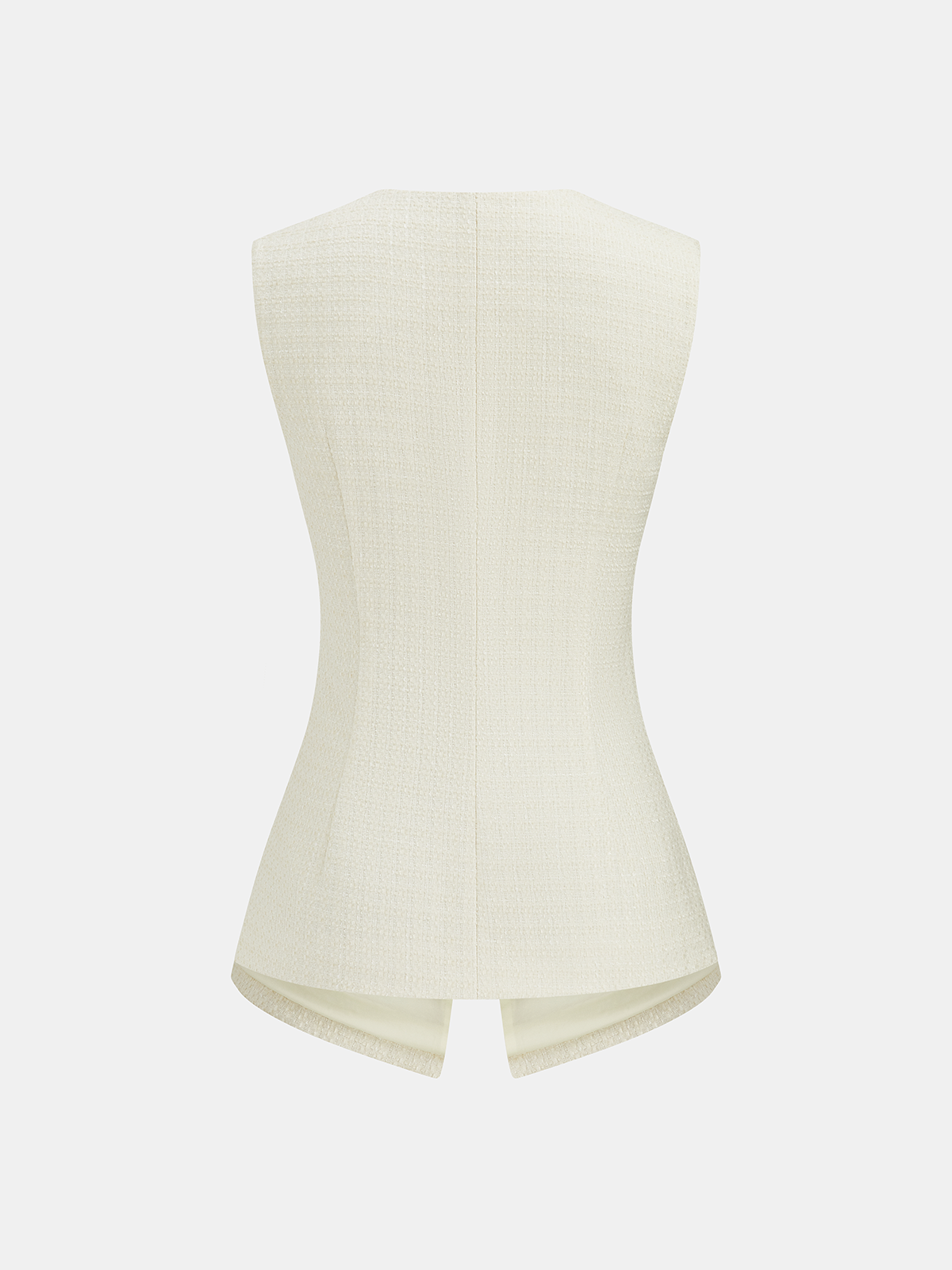 Metal Button Tweed Vest & Shorts Set-Chicvia