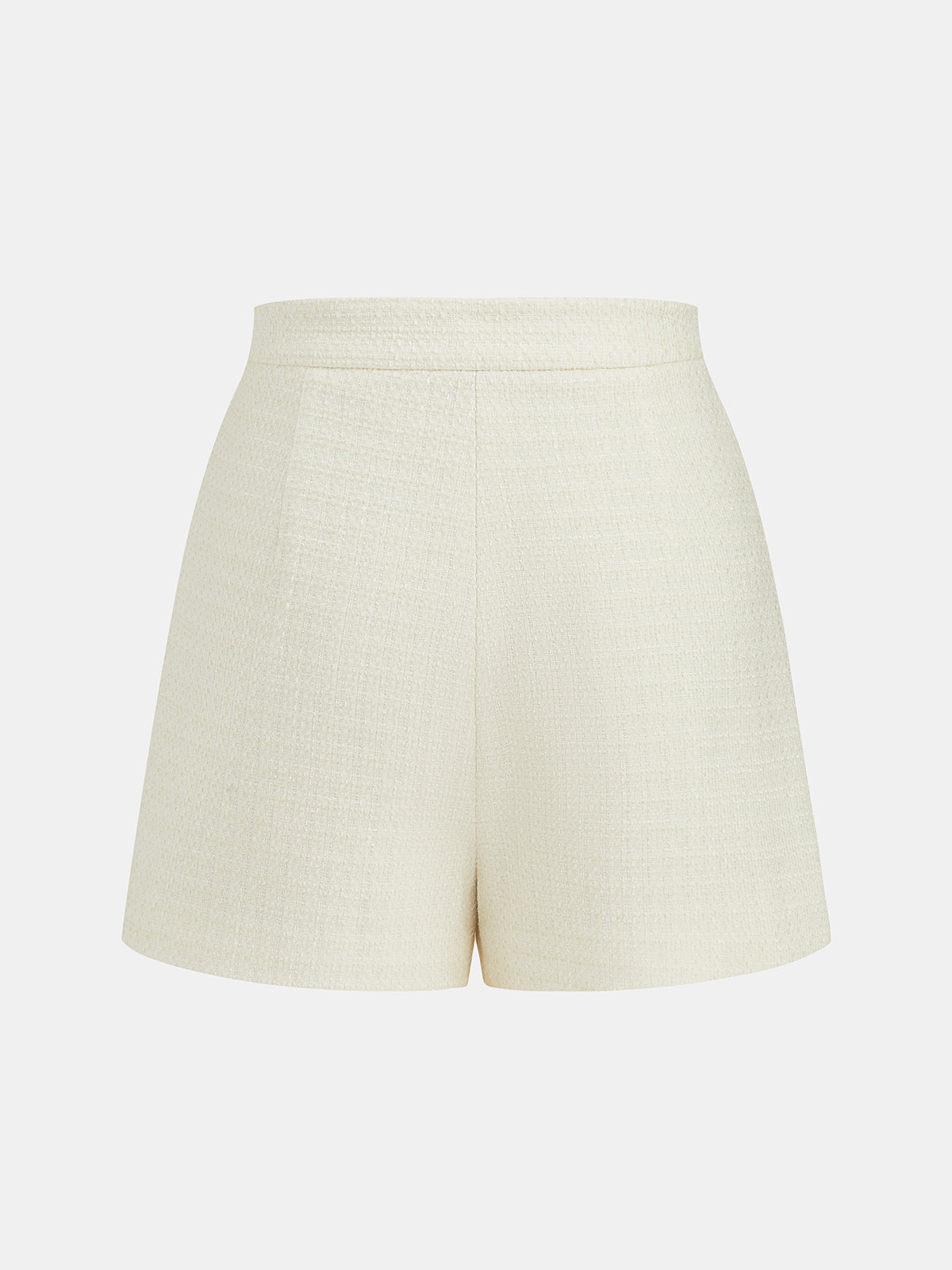 Metal Button Tweed Vest & Shorts Set-Chicvia