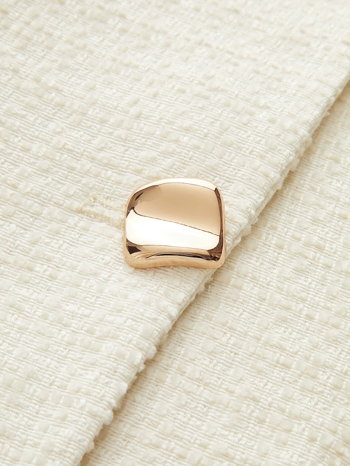 Metal Button Tweed Vest & Shorts Set-Chicvia