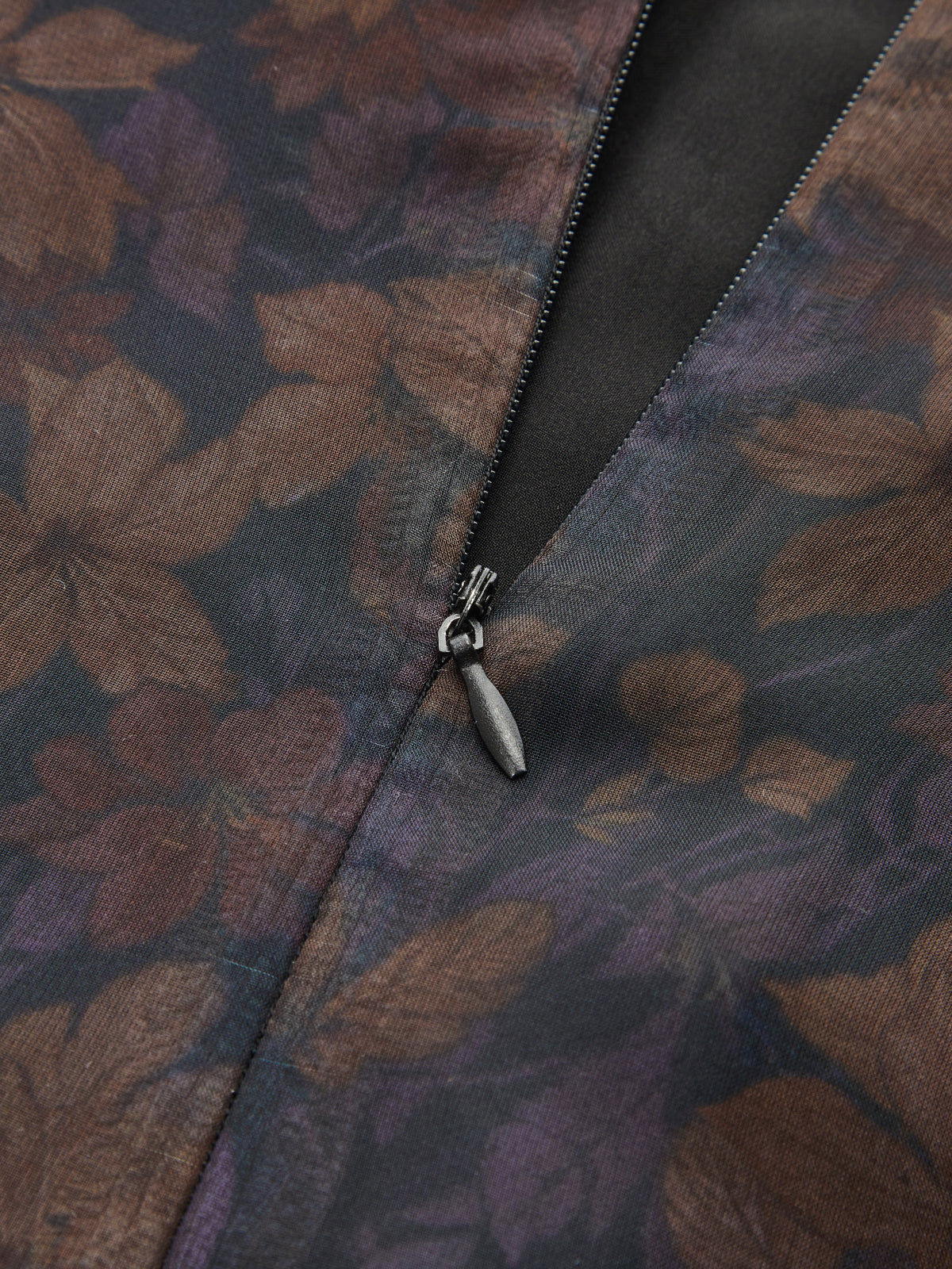 Lace Trim Vintage Floral Chiffon Dress-Chicvia