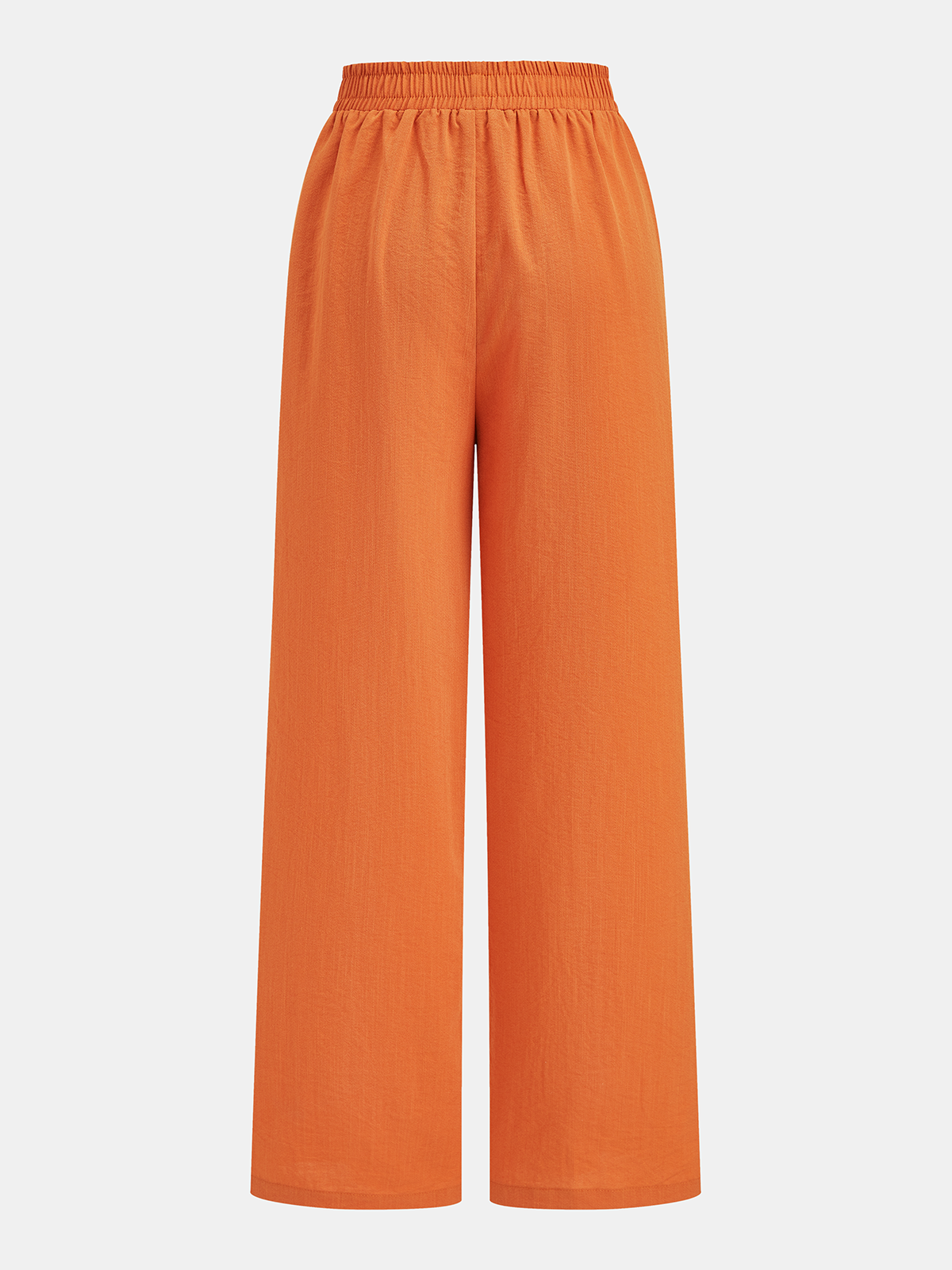 Knot-Front Shirt & Wide-Leg Pants Set-Chicvia