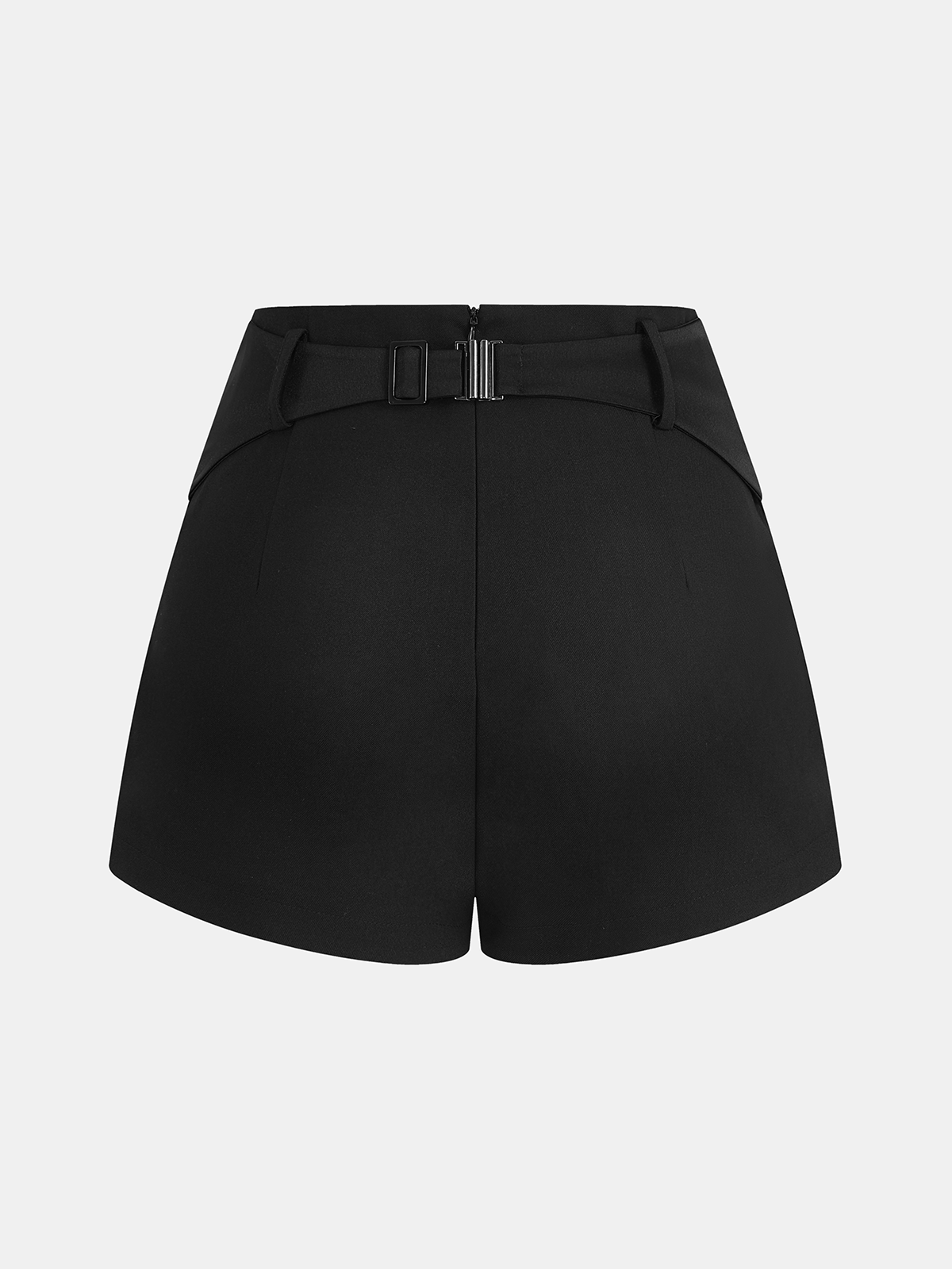 Pleated Waistband Tailored Shorts-Chicvia
