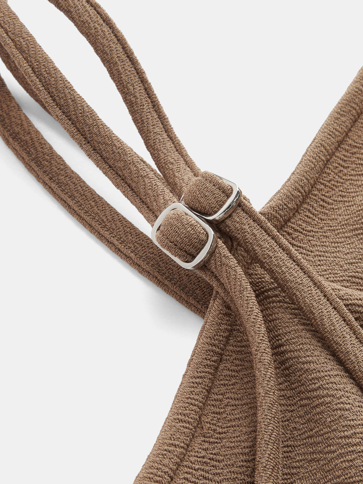 One-Shoulder Ruched Textured Top-Chicvia