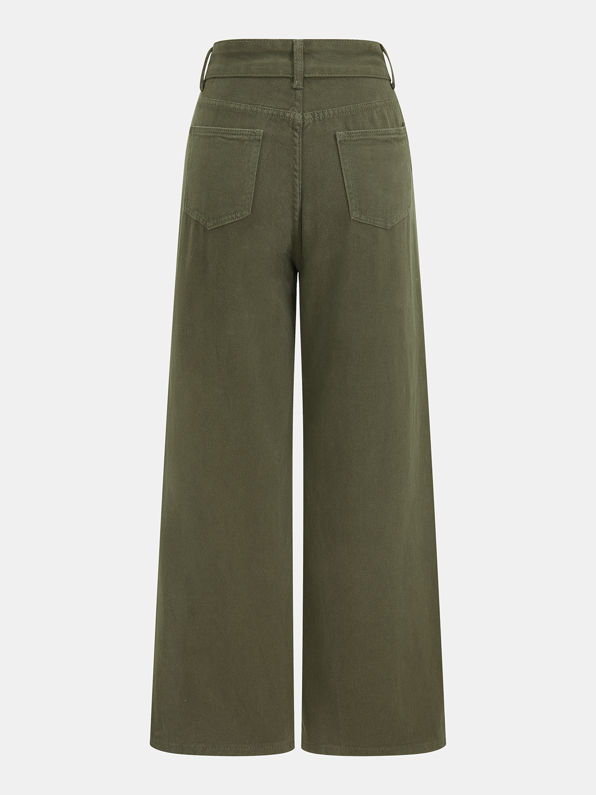 Overlay Panel Mid-Waist Wide-Leg Jeans-Chicvia