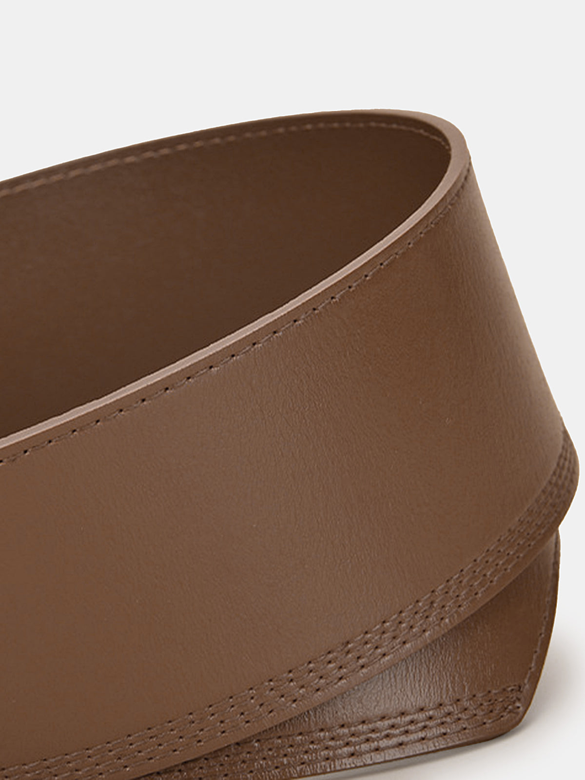 Metal Buckle Leather Wide Belt-Chicvia