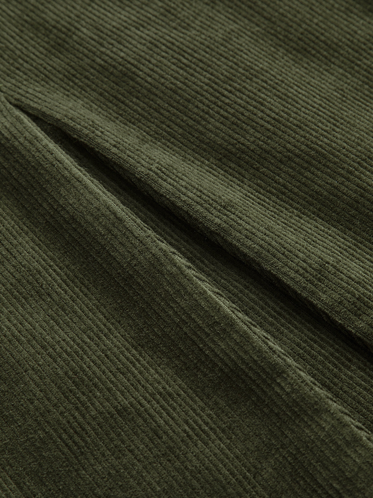 Pleated Corduroy Midi Skirt-Chicvia