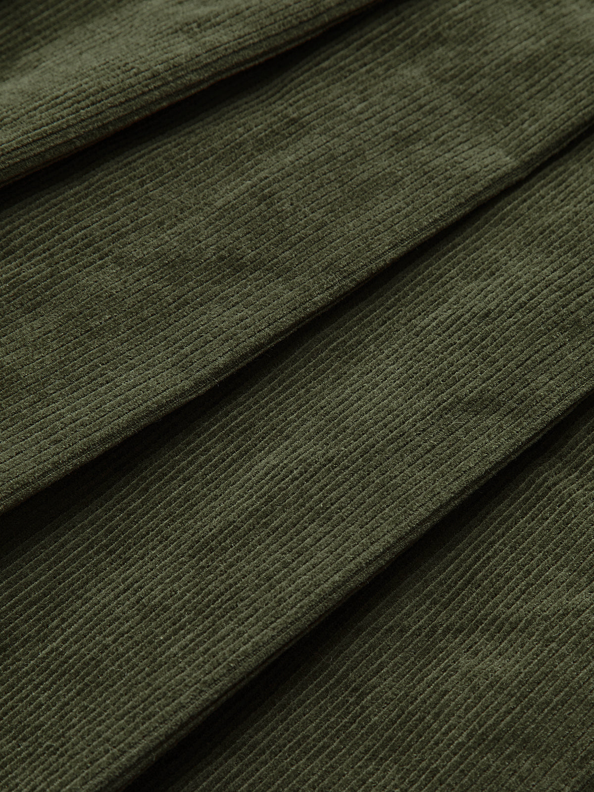 Pleated Corduroy Midi Skirt-Chicvia