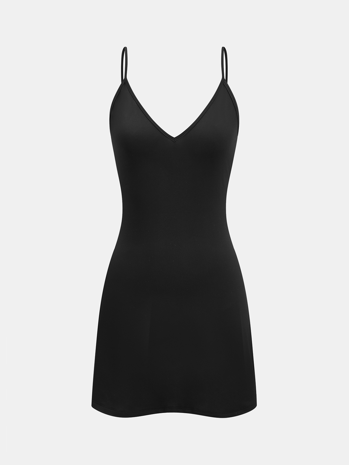 Lace Sheer-Sleeve & Cami Liner Two-Piece Mini Dress-Chicvia