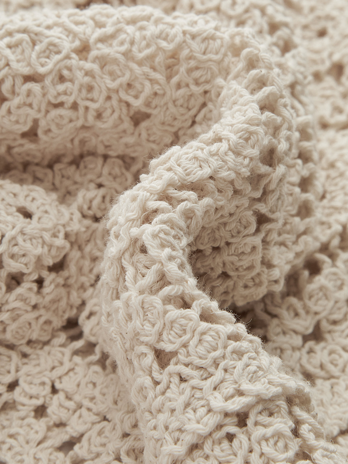 Buttoned Floral Crochet Cardigan-Chicvia