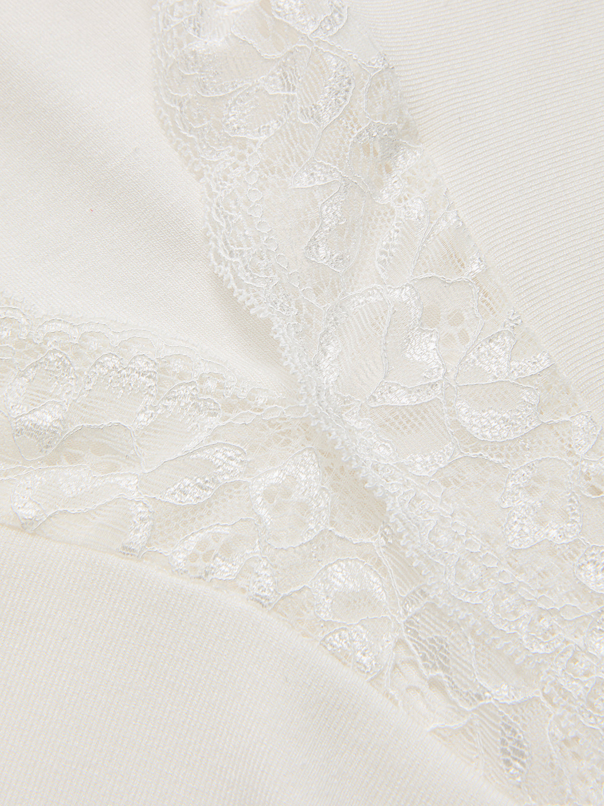 Long-Sleeve Lace Panel Ruched Bodysuit-Chicvia