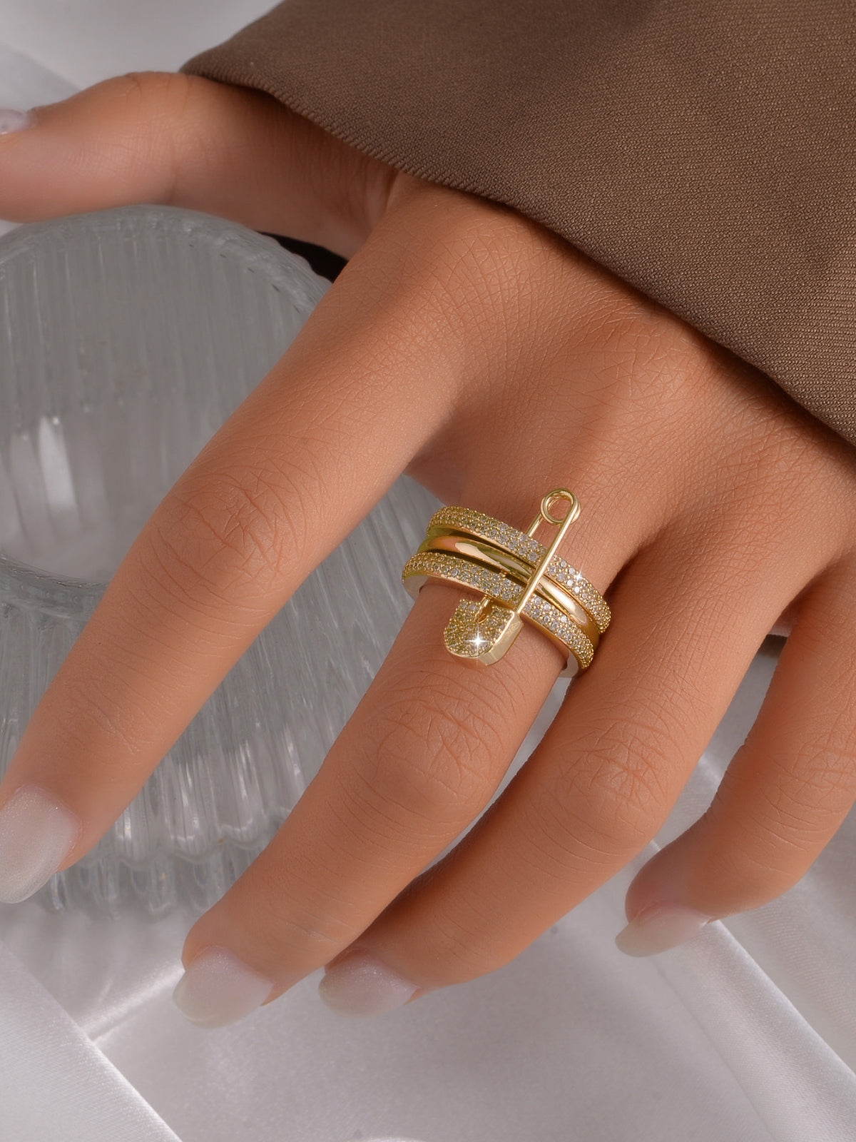 Multi-layer Pin Decor Ring-Chicvia