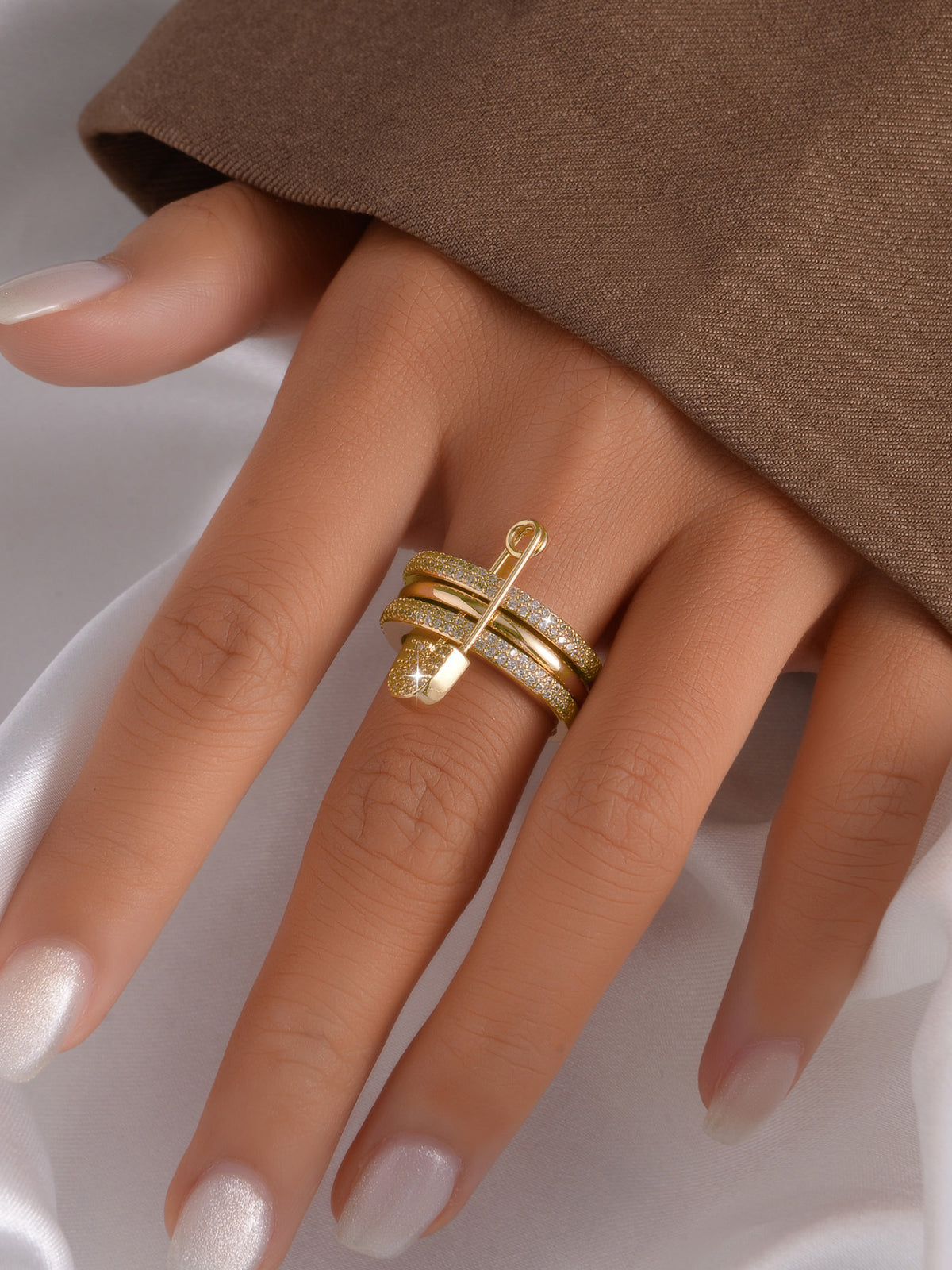 Multi-layer Pin Decor Ring-Chicvia