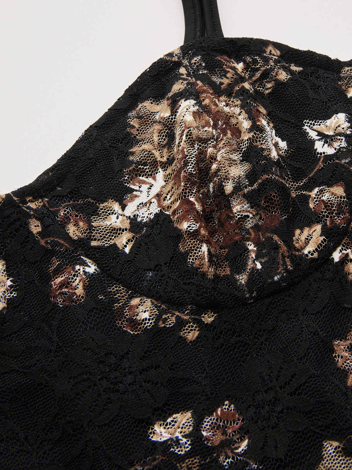 Floral Lace Cami Dress & Wrap Satin Skirt Set-Chicvia