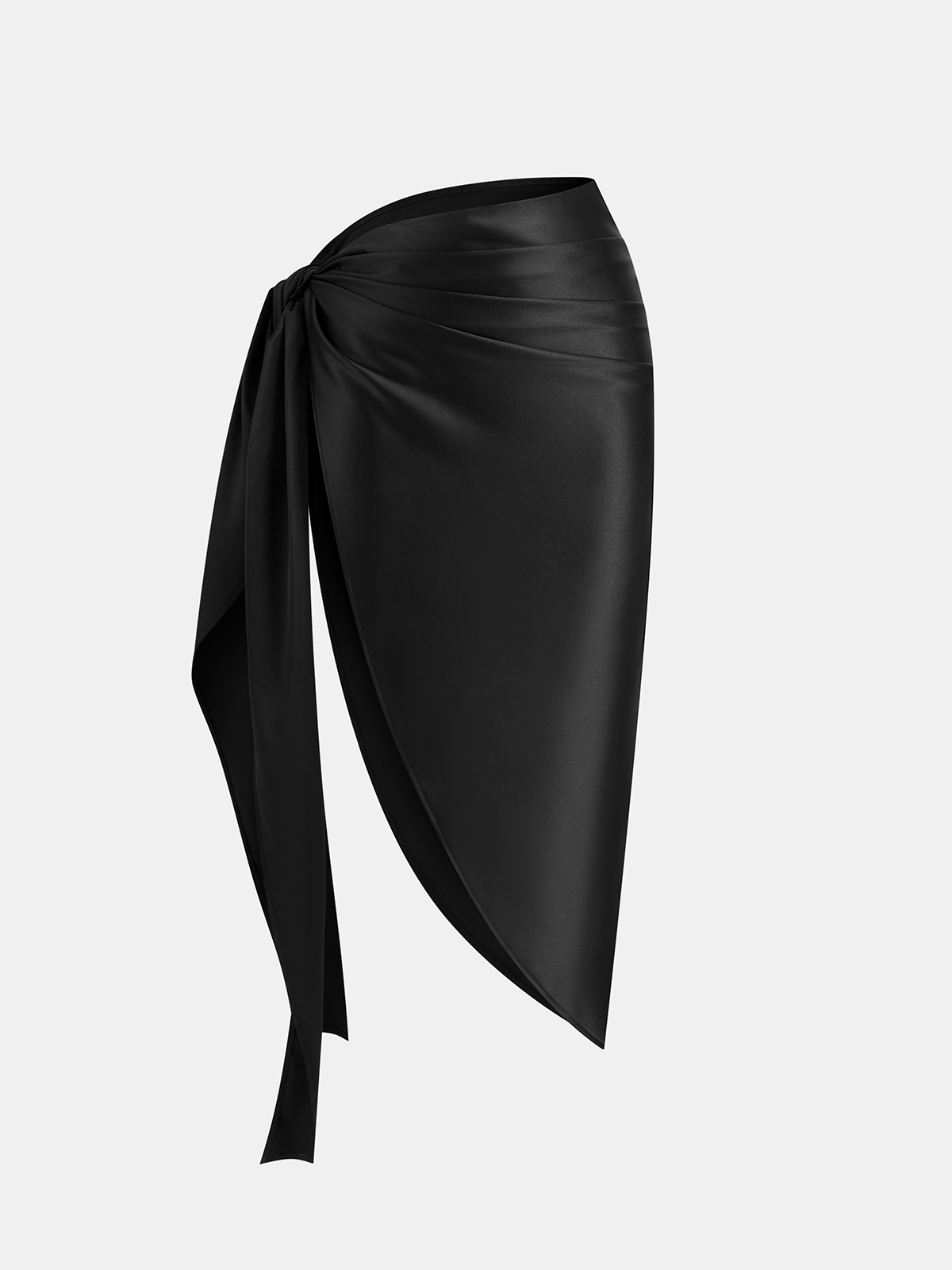 Floral Lace Cami Dress & Wrap Satin Skirt Set-Chicvia