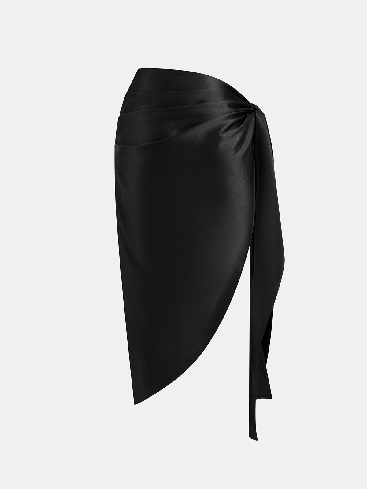 Floral Lace Cami Dress & Wrap Satin Skirt Set-Chicvia