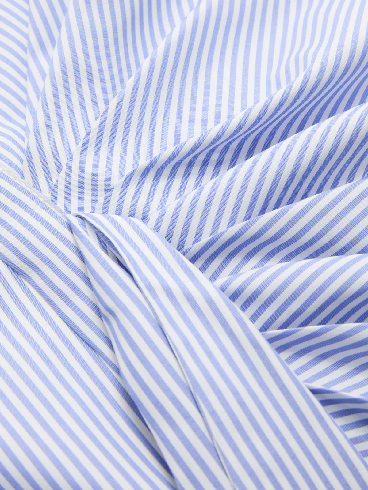 Knot-Front Striped Shirt Dress-Chicvia