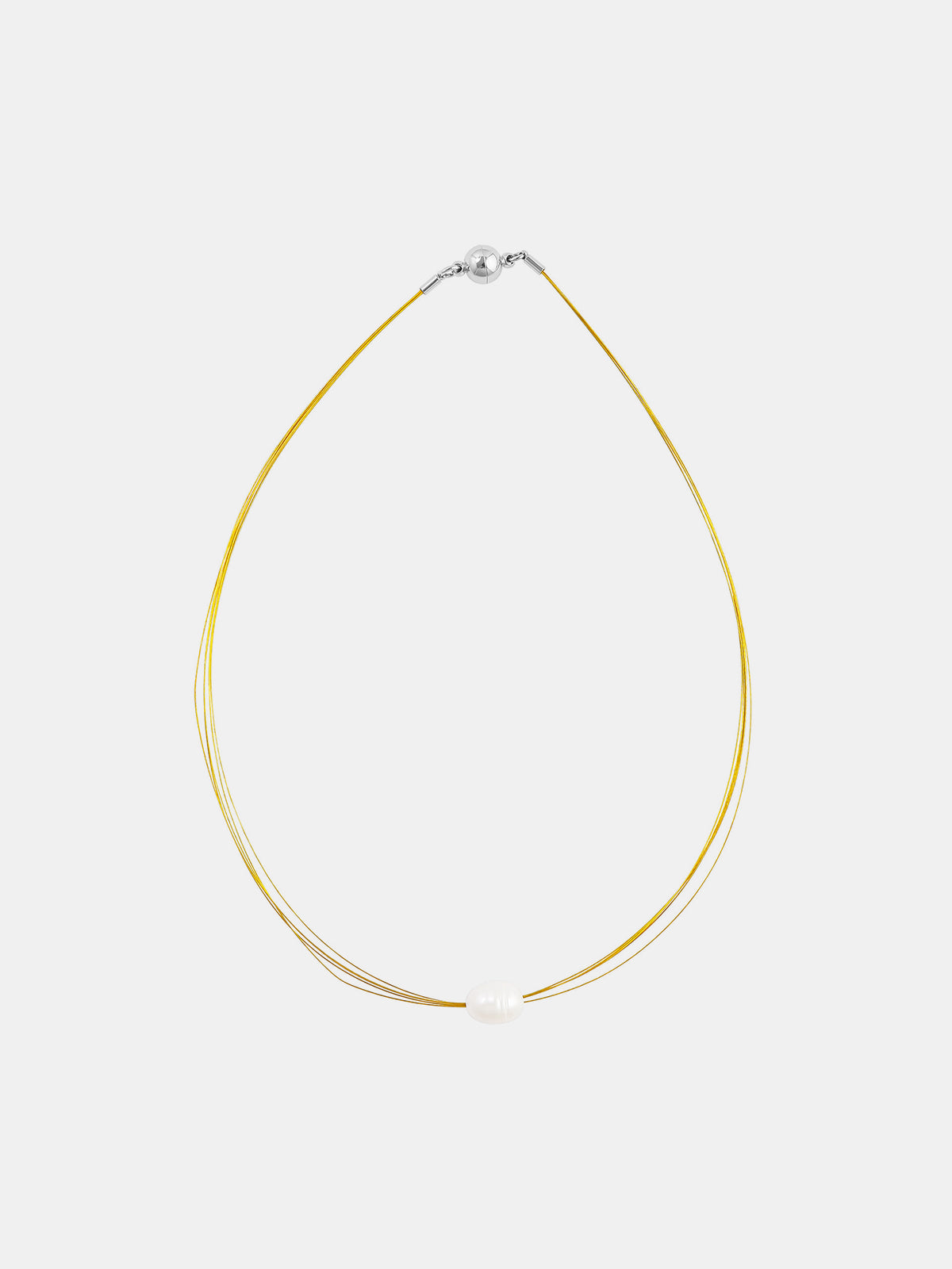 Multi-Strand Pearl Accent Choker Necklace-Chicvia