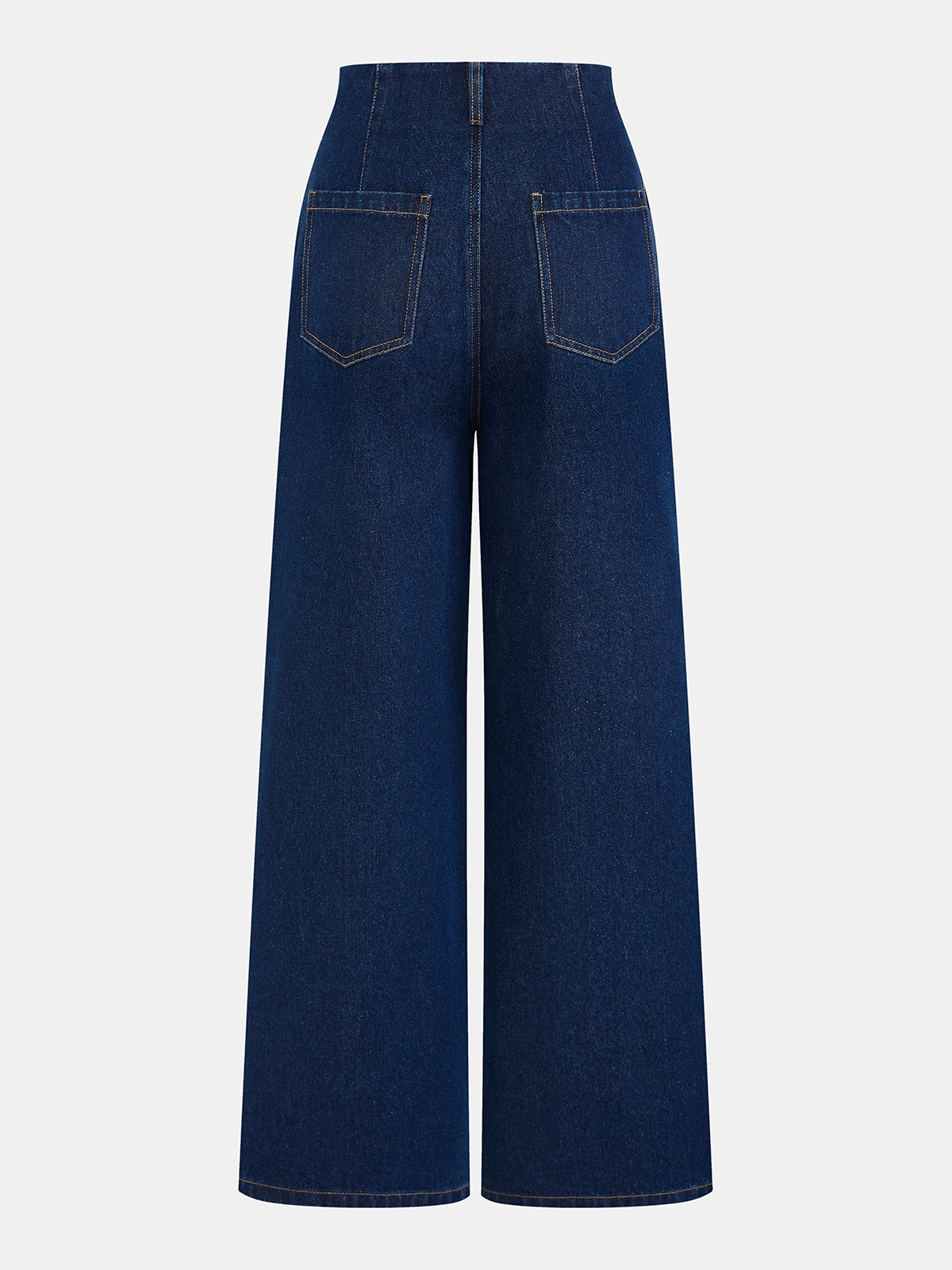 Denim Wide-Leg Jeans-Chicvia