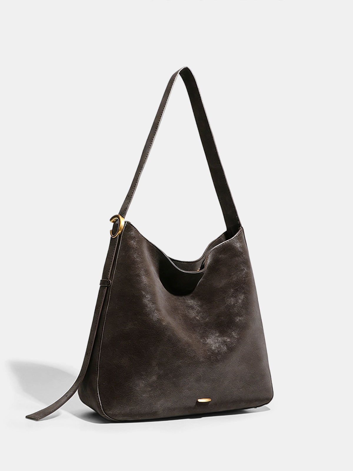 Large-Capacity Faux Suede Hobo Bag-Chicvia