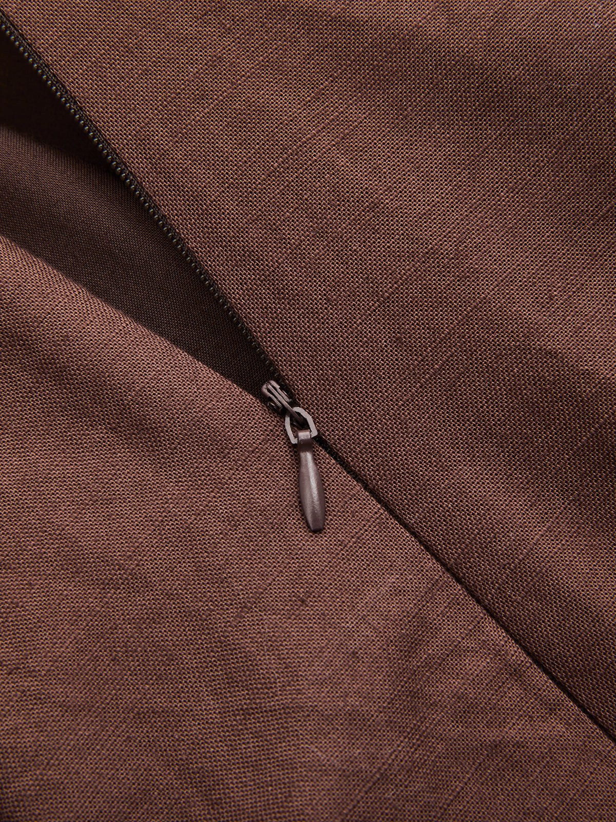 Cotton Linen Sleeveless Ruched Mini Dress-Chicvia