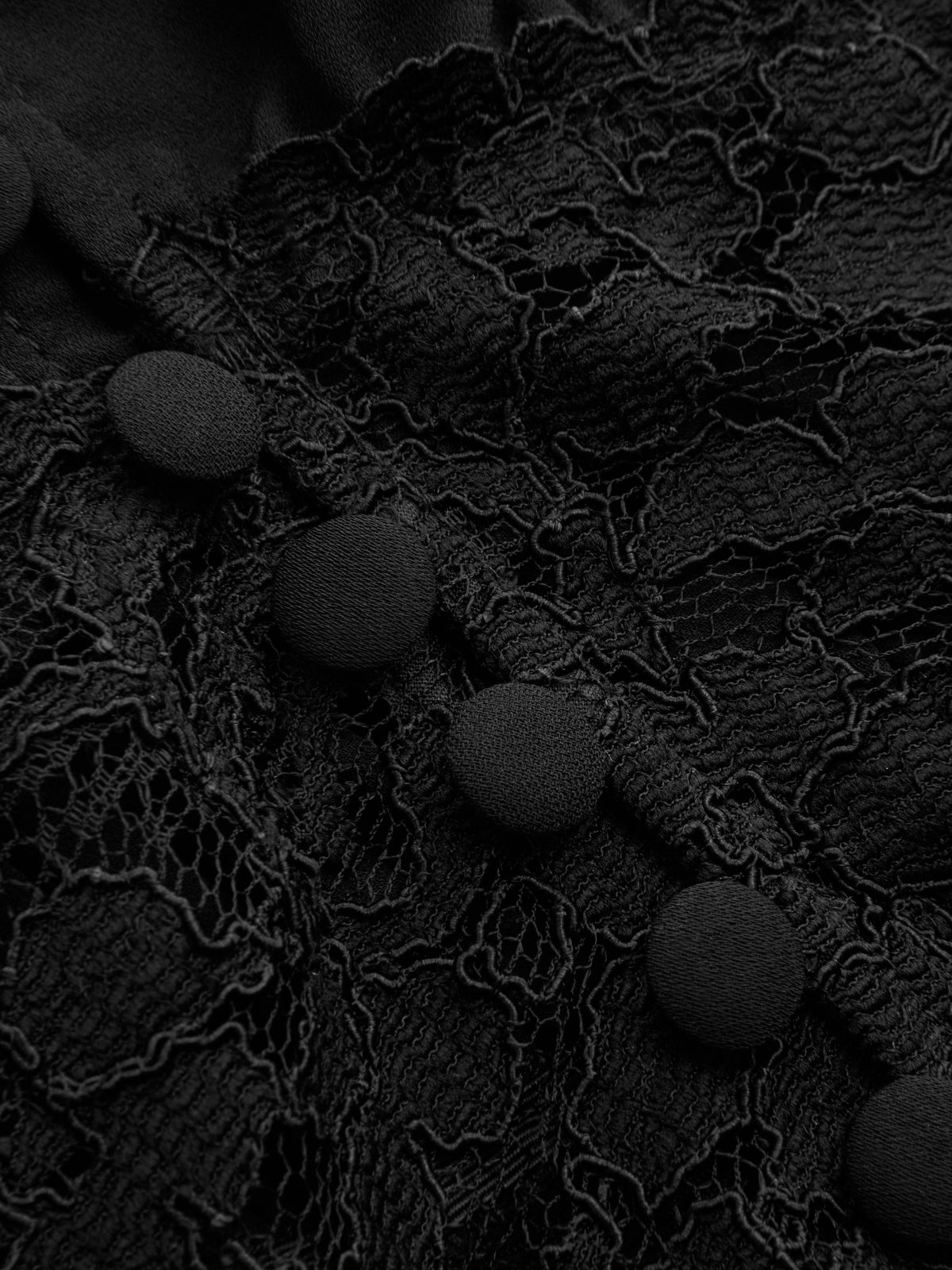 Lace-Paneled Bell-Sleeve Peplum Blouse-Chicvia