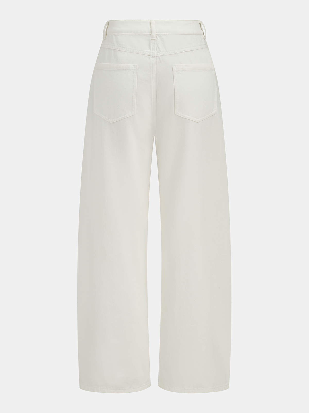 Mid Waist Wide Leg Denim Pants-Chicvia