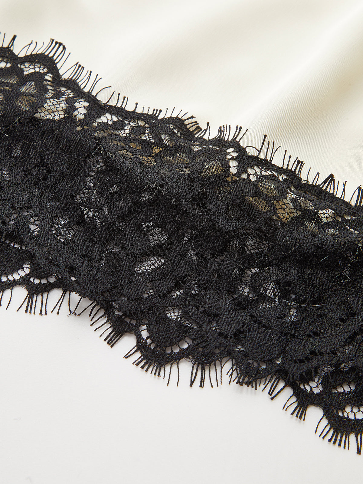 Lace Trim Satin Cami Top-Chicvia