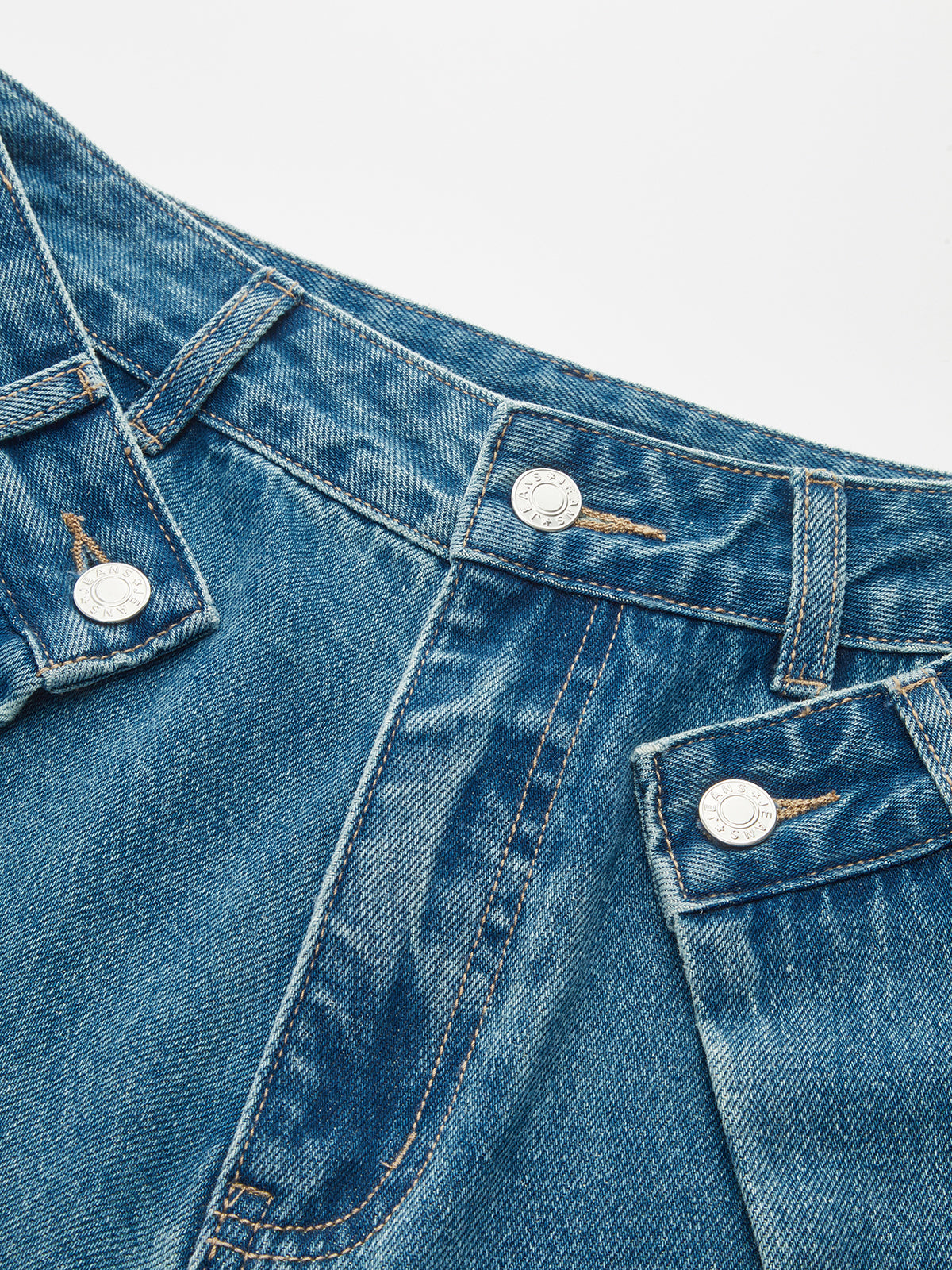 Mid-Waist Deconstructed Wide Leg Jeans-Chicvia