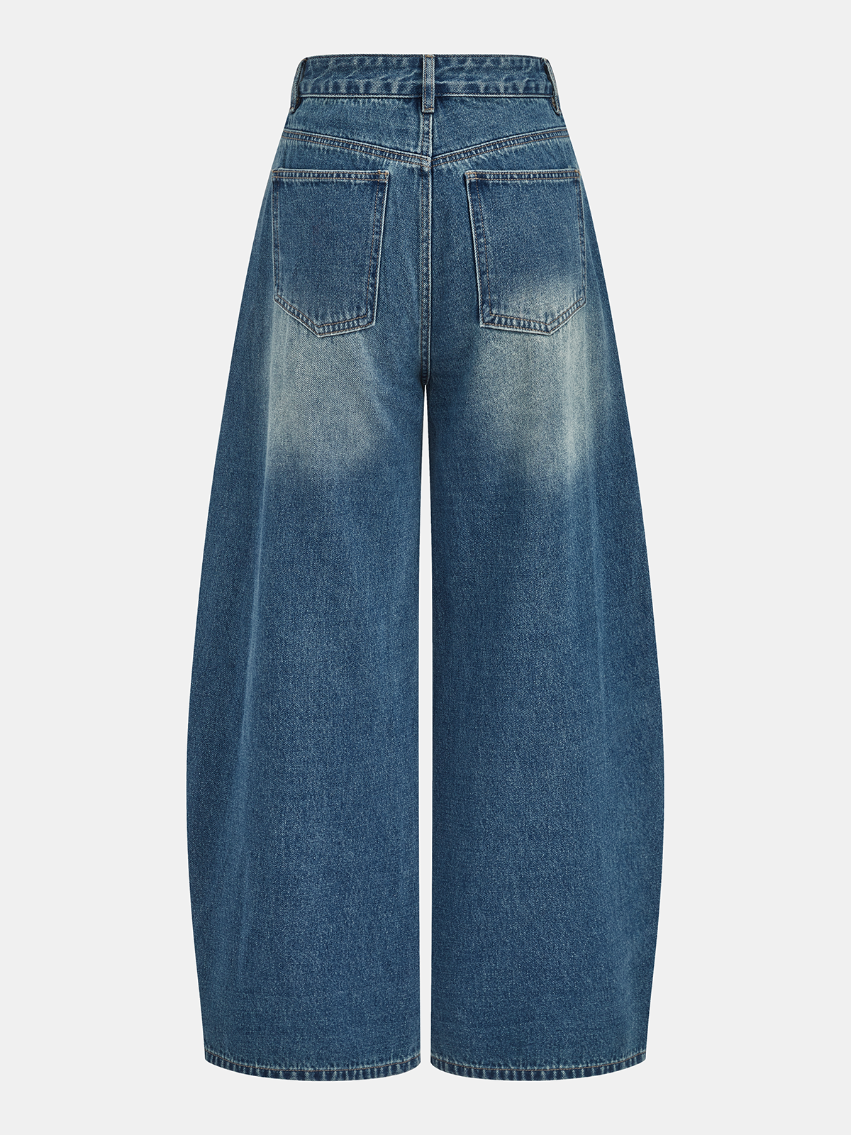 Mid-Waist Deconstructed Wide Leg Jeans-Chicvia