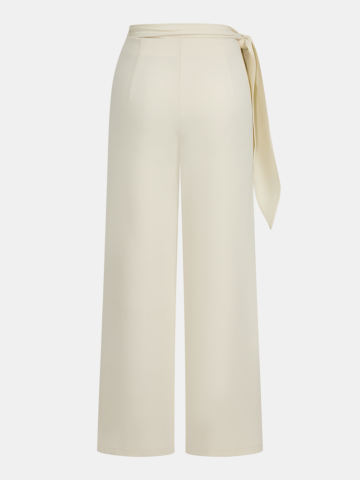 Draped Wrap Wide-Leg Pants-Chicvia