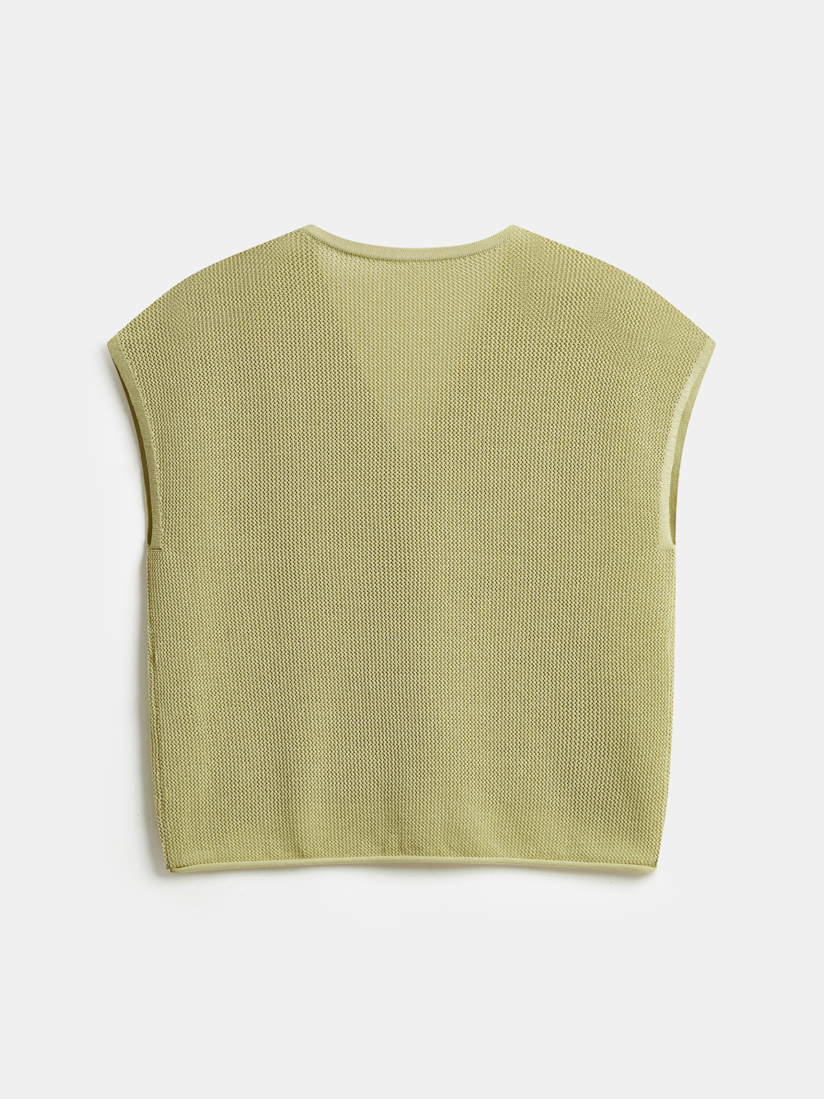 Embossed Button Sleeveless Knit Vest-Chicvia