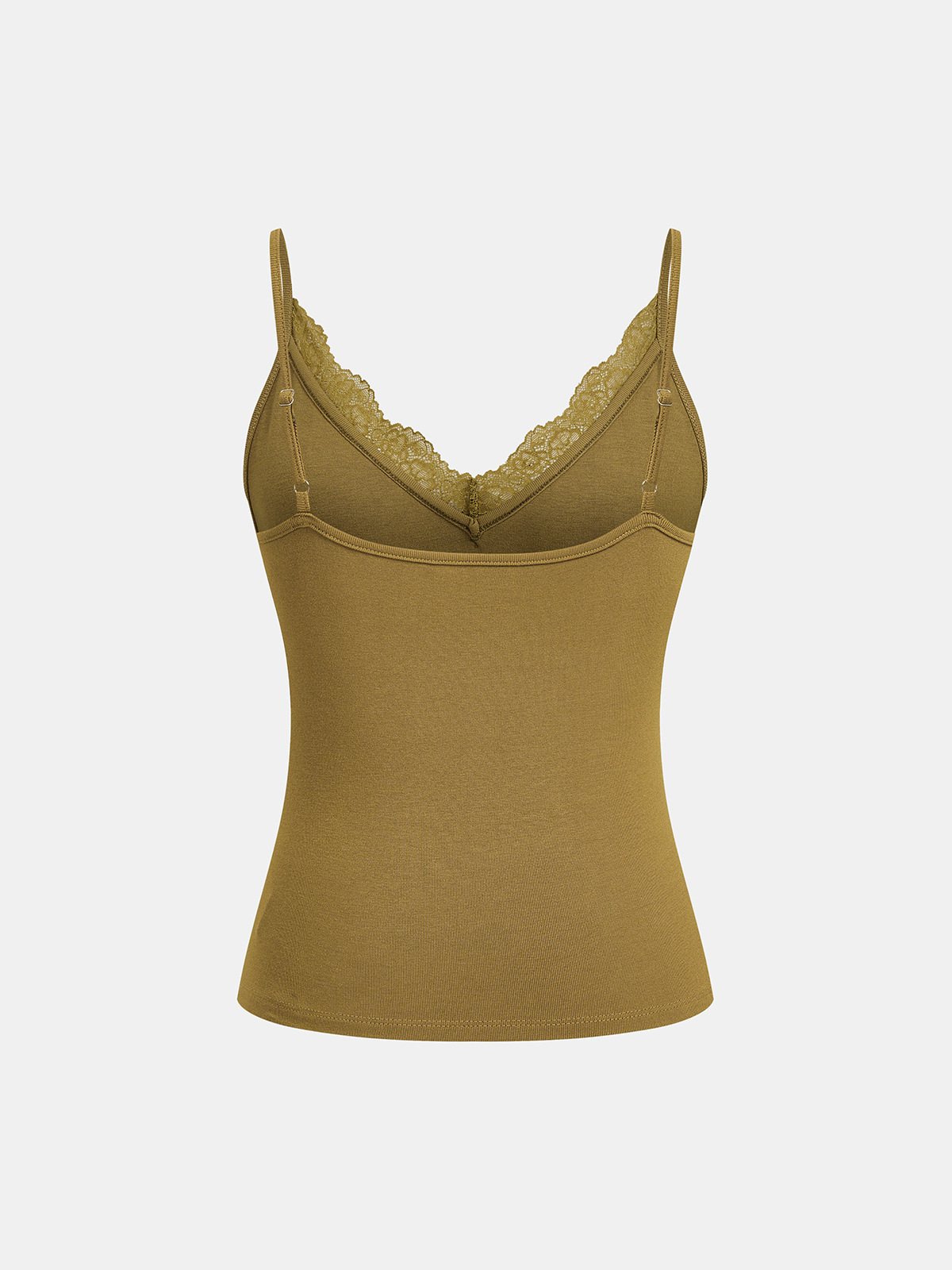 Lace Trim V-Neck Cami Top-Chicvia