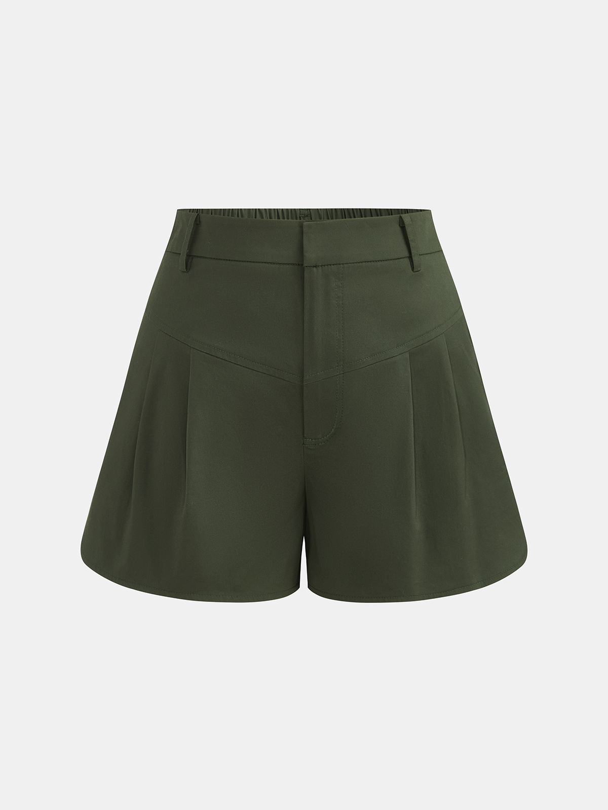 Pleated Sleeve Peplum Top & Shorts Set-Chicvia