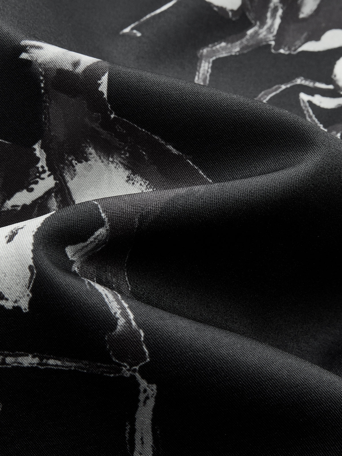 Ink Horse Print A-Line Midi Skirt-Chicvia