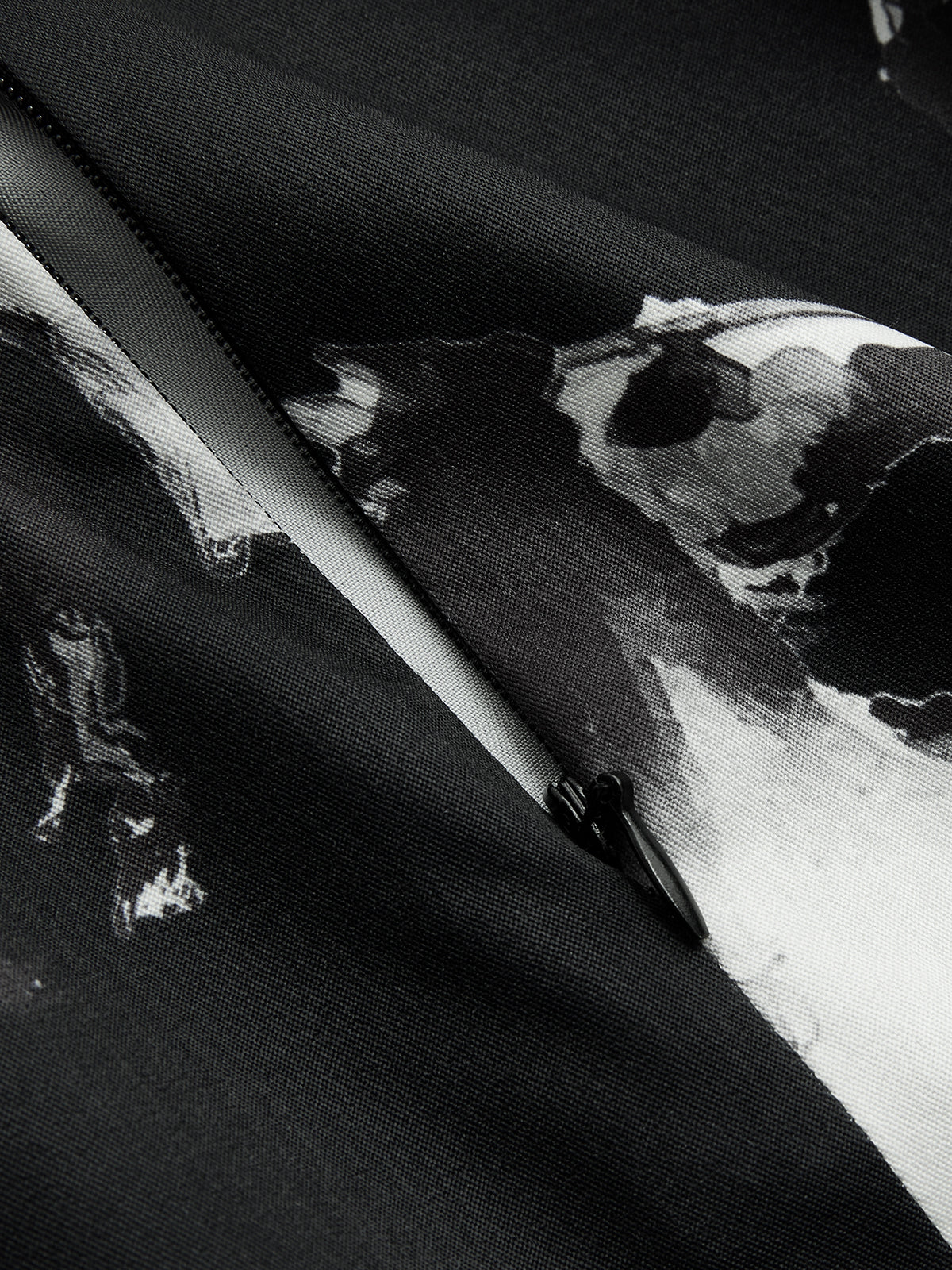 Ink Horse Print A-Line Midi Skirt-Chicvia