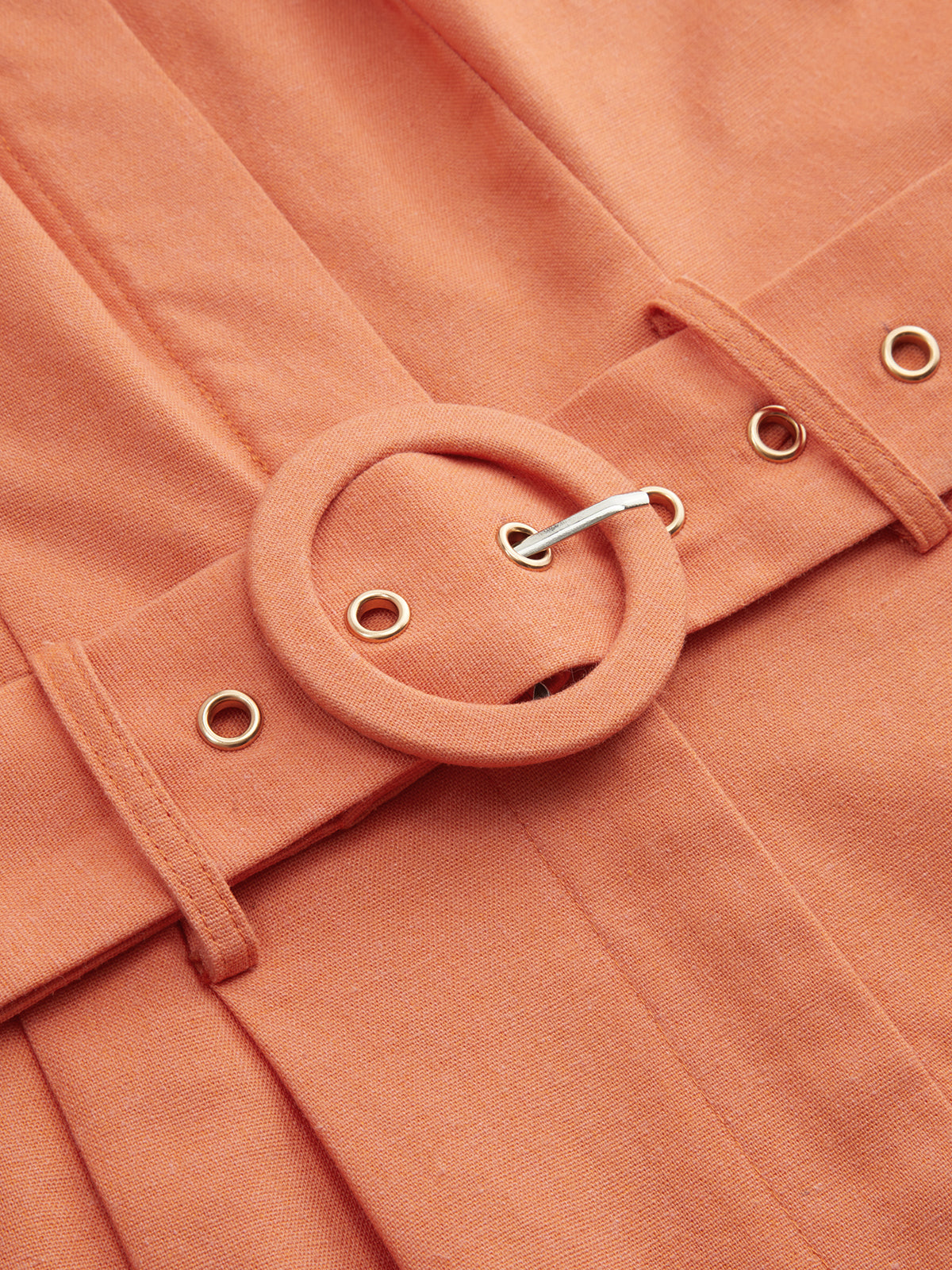 Halter Collared Backless Belted Romper-Chicvia