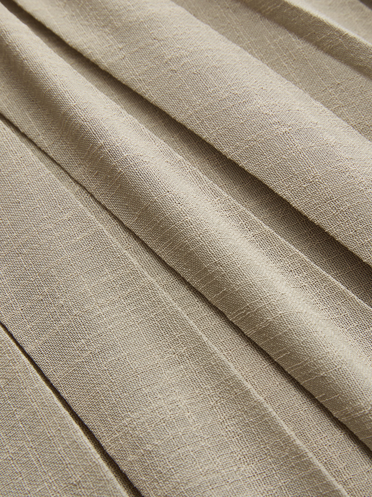 Elastic Waist Pleated Midi Skirt-Chicvia