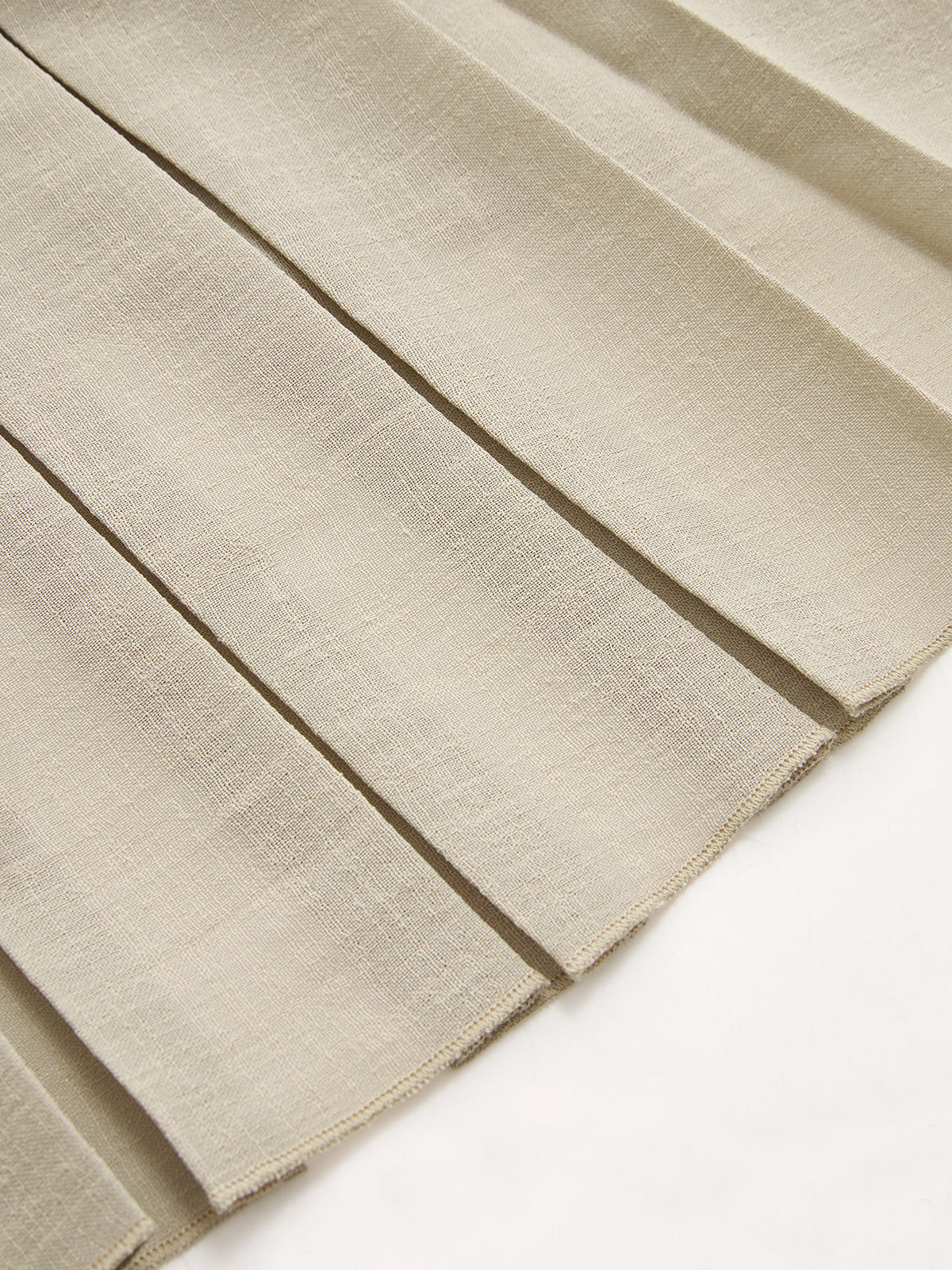 Elastic Waist Pleated Midi Skirt-Chicvia